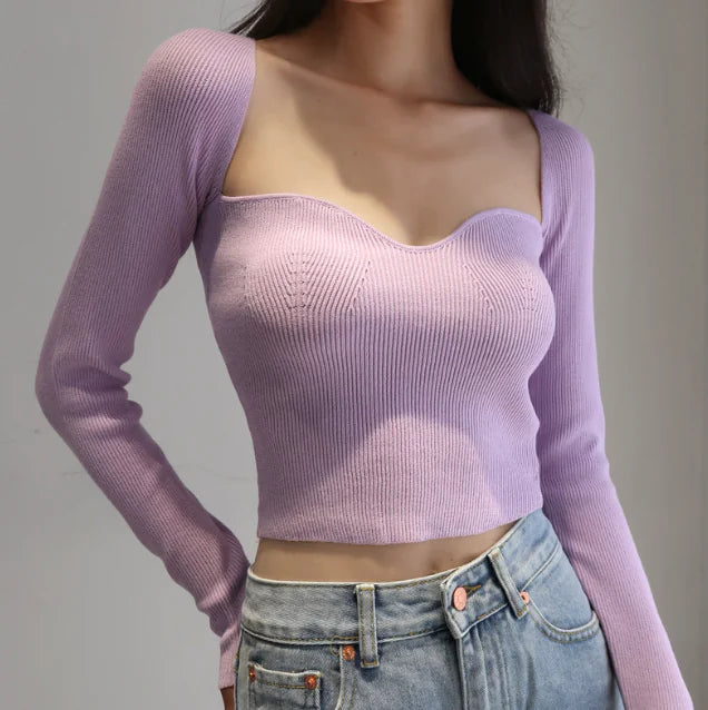 French Knitted Bottoming Sweater