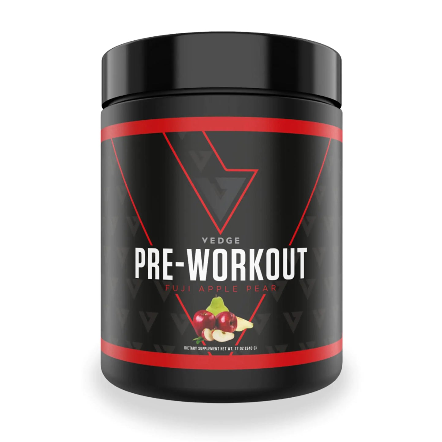 vedge Pre Workout Powder - Workout Powder for Energy & Endurance - Vegan Pre Workout with Beta Alanine L-Taurine Caffeine & Citrulline - Pre Workout for Men & Women - Fuji Apple Pear Flavor